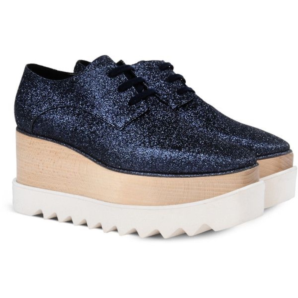 Stella McCartney Limited Edition Elyse glitter Platforms ✨💙